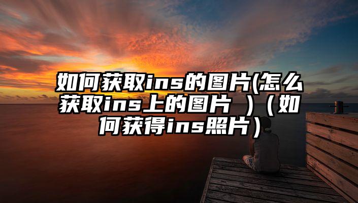 如何获取ins的图片(怎么获取ins上的图片 )(如何获得ins照片)