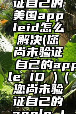 您尚未验证自己的美国appleid怎么解决(您尚未验证自己的apple ID )（您尚未验证自己的apple ID）