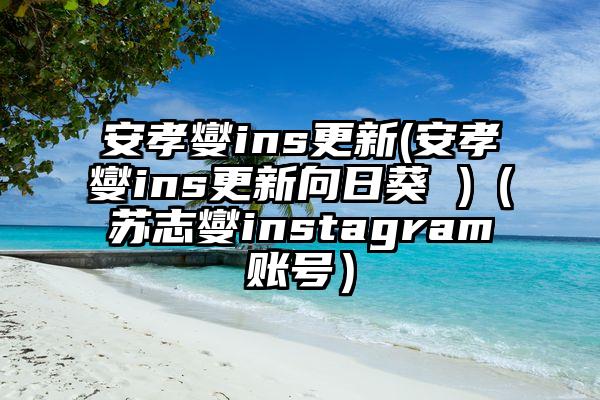 安孝燮ins更新(安孝燮ins更新向日葵 )（苏志燮instagram账号）