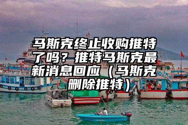 马斯克终止收购推特了吗?推特马斯克最新消息回应(马斯克 删除推特)