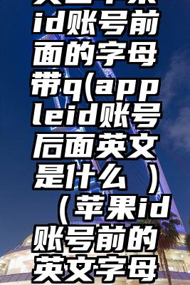 美国苹果id账号前面的字母带q(appleid账号后面英文是什么 )（苹果id账号前的英文字母）