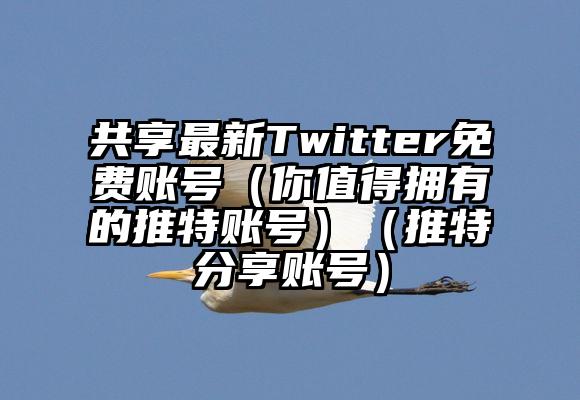 共享最新Twitter免费账号（你值得拥有的推特账号）（推特分享账号）