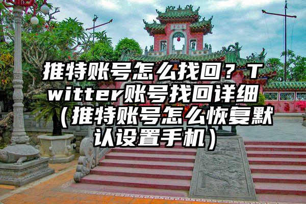 推特账号怎么找回？Twitter账号找回详细（推特账号怎么恢复默认设置手机）
