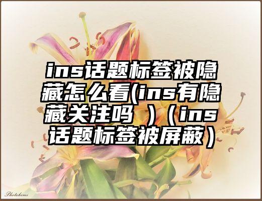 ins话题标签被隐藏怎么看(ins有隐藏关注吗 )（ins话题标签被屏蔽）