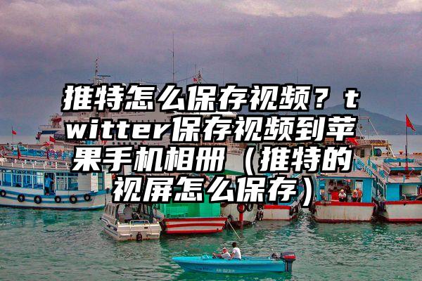 推特怎么保存视频？twitter保存视频到苹果手机相册（推特的视屏怎么保存）