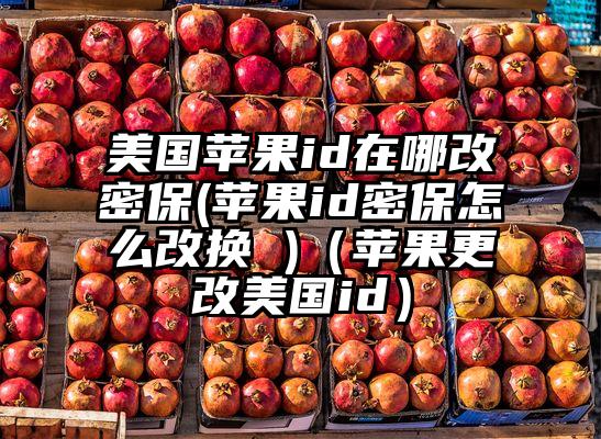 美国苹果id在哪改密保(苹果id密保怎么改换 )（苹果更改美国id）