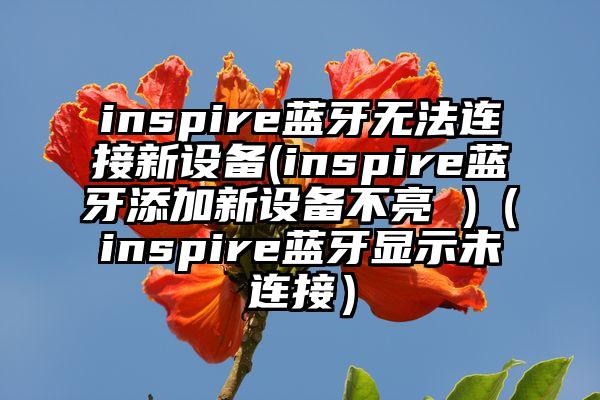 inspire蓝牙无法连接新设备(inspire蓝牙添加新设备不亮 )（inspire蓝牙显示未连接）