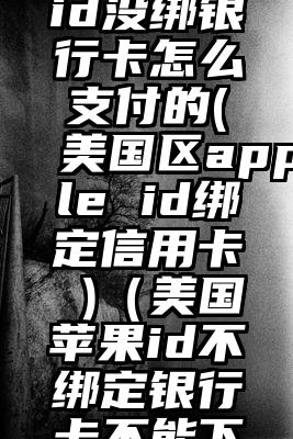 美国苹果id没绑银行卡怎么支付的(美国区apple id绑定信用卡 )（美国苹果id不绑定银行卡不能下载）