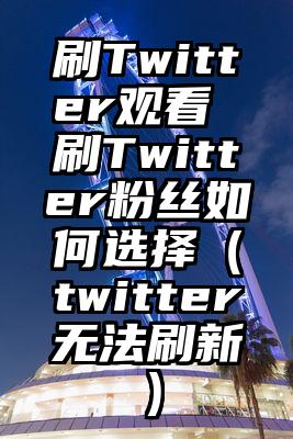 刷Twitter观看 刷Twitter粉丝如何选择（twitter无法刷新）