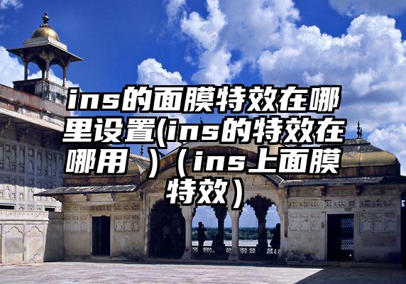 ins的面膜特效在哪里设置(ins的特效在哪用 )（ins上面膜特效）