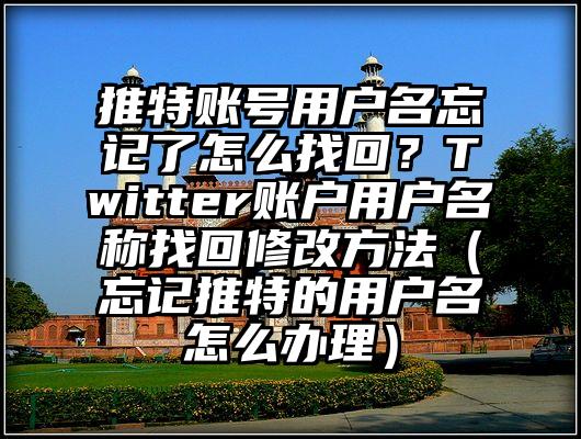 推特账号用户名忘记了怎么找回?Twitter账户用户名称找回修改方法(忘记推特的用户名怎么办理)