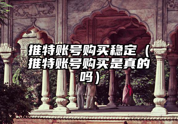推特账号购买稳定（推特账号购买是真的吗）