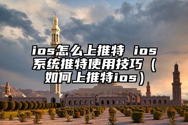 ios怎么上推特 ios系统推特使用技巧（如何上推特ios）