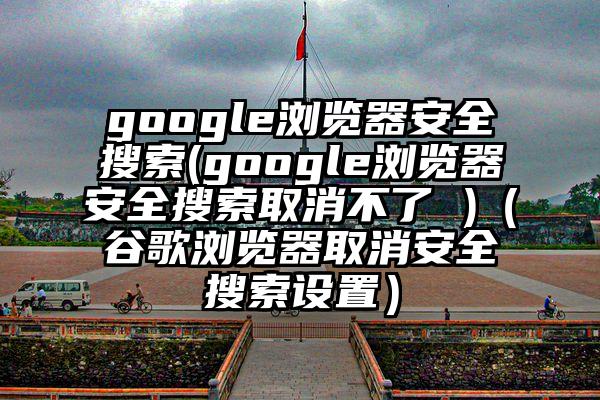 google浏览器安全搜索(google浏览器安全搜索取消不了 )（谷歌浏览器取消安全搜索设置）