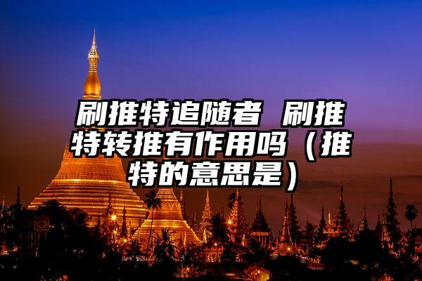 刷推特追随者 刷推特转推有作用吗（推特的意思是）