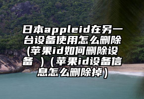 日本appleid在另一台设备使用怎么删除(苹果id如何删除设备 )（苹果id设备信息怎么删除掉）