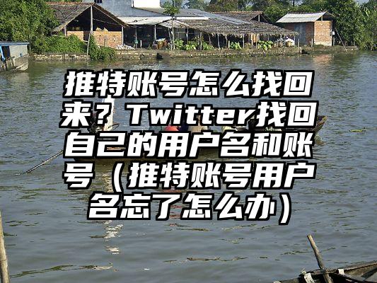推特账号怎么找回来？Twitter找回自己的用户名和账号（推特账号用户名忘了怎么办）
