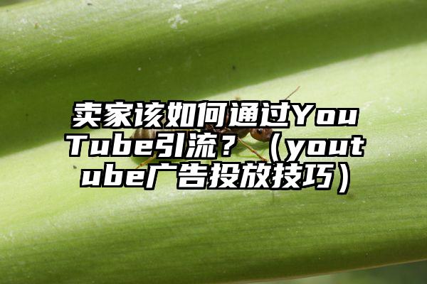 卖家该如何通过YouTube引流？（youtube广告投放技巧）