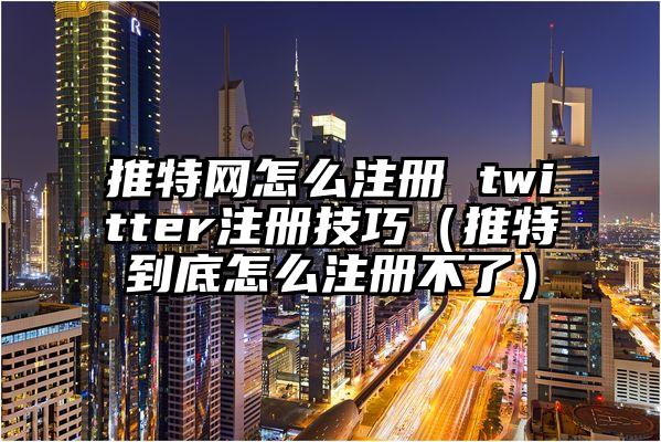 推特网怎么注册 twitter注册技巧（推特到底怎么注册不了）