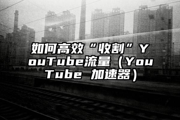 如何高效“收割”YouTube流量（YouTube 加速器）