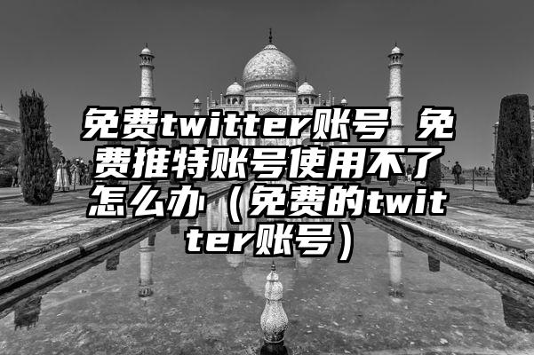 免费twitter账号 免费推特账号使用不了怎么办（免费的twitter账号）