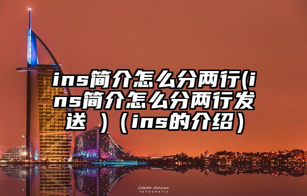 ins简介怎么分两行(ins简介怎么分两行发送 )（ins的介绍）