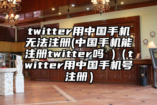 twitter用中国手机无法注册(中国手机能注册twitter吗 )（twitter用中国手机号注册）