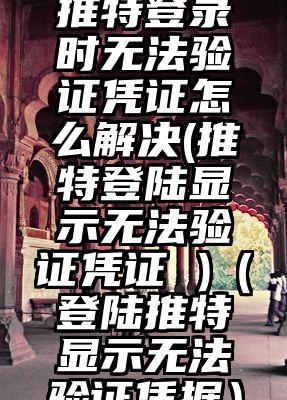 推特登录时无法验证凭证怎么解决(推特登陆显示无法验证凭证 )（登陆推特显示无法验证凭据）