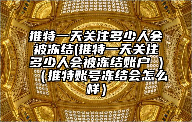 推特一天关注多少人会被冻结(推特一天关注多少人会被冻结账户 )（推特账号冻结会怎么样）