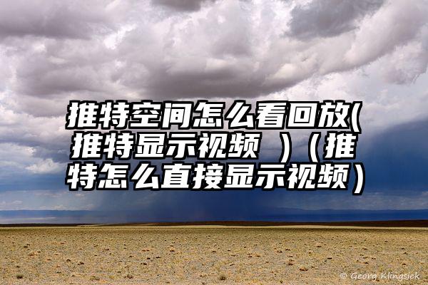 推特空间怎么看回放(推特显示视频 )（推特怎么直接显示视频）