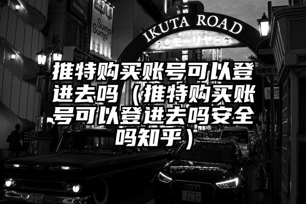 推特购买账号可以登进去吗（推特购买账号可以登进去吗安全吗知乎）