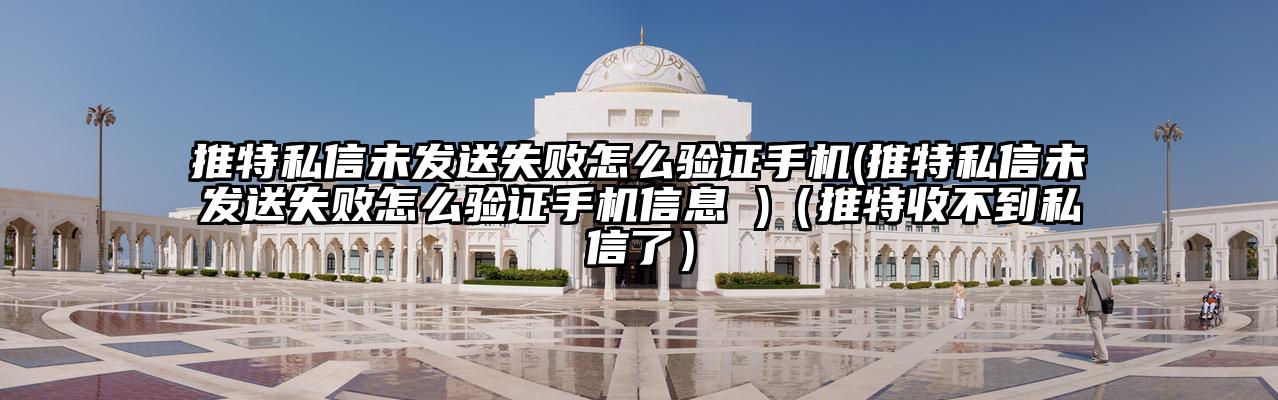推特私信未发送失败怎么验证手机(推特私信未发送失败怎么验证手机信息 )（推特收不到私信了）