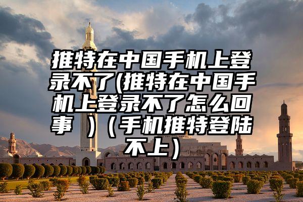 推特在中国手机上登录不了(推特在中国手机上登录不了怎么回事 )（手机推特登陆不上）
