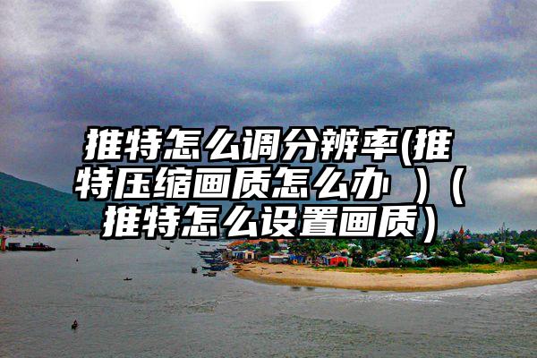推特怎么调分辨率(推特压缩画质怎么办 )（推特怎么设置画质）