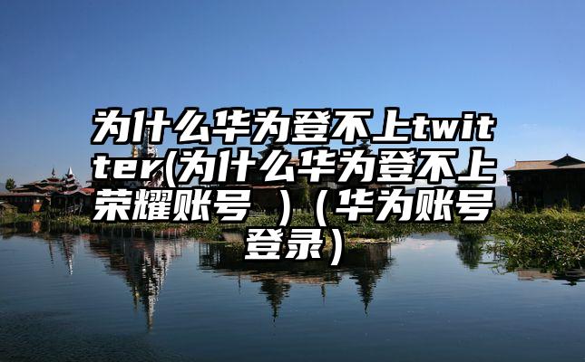 为什么华为登不上twitter(为什么华为登不上荣耀账号 )（华为账号登录）