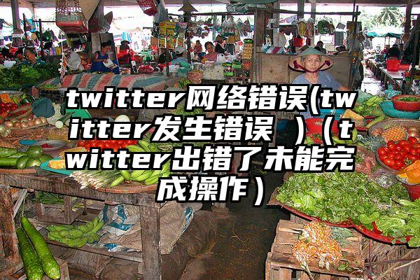 twitter网络错误(twitter发生错误 )(twitter出错了未能完成操作)