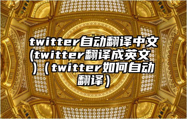 twitter自动翻译中文(twitter翻译成英文 )（twitter如何自动翻译）