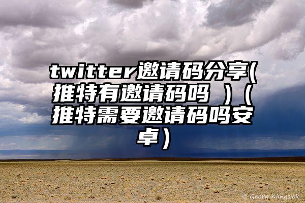 twitter邀请码分享(推特有邀请码吗 )（推特需要邀请码吗安卓）