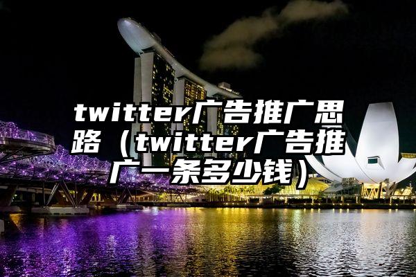 twitter广告推广思路（twitter广告推广一条多少钱）