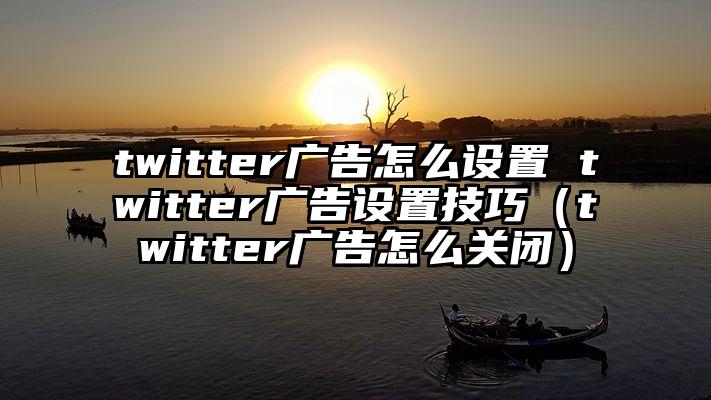twitter广告怎么设置 twitter广告设置技巧（twitter广告怎么关闭）