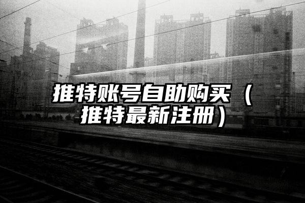 推特账号自助购买（推特最新注册）