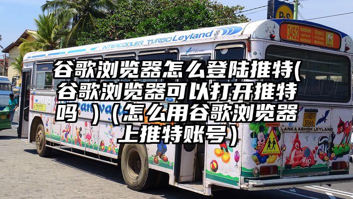 谷歌浏览器怎么登陆推特(谷歌浏览器可以打开推特吗 )（怎么用谷歌浏览器上推特账号）
