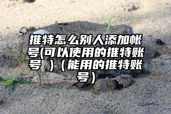 推特怎么别人添加帐号(可以使用的推特账号 )（能用的推特账号）