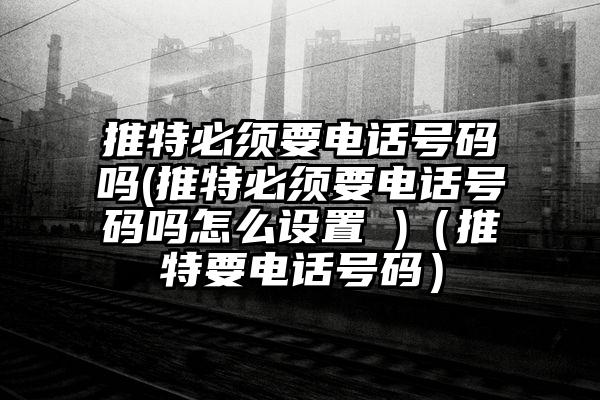 推特必须要电话号码吗(推特必须要电话号码吗怎么设置 )（推特要电话号码）