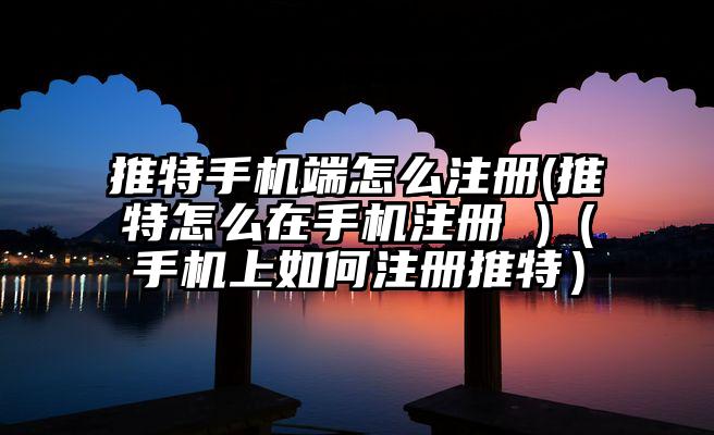 推特手机端怎么注册(推特怎么在手机注册 )（手机上如何注册推特）