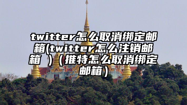 twitter怎么取消绑定邮箱(twitter怎么注销邮箱 )（推特怎么取消绑定邮箱）