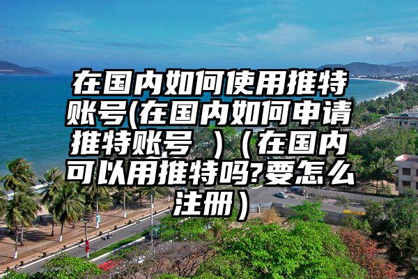 在国内如何使用推特账号(在国内如何申请推特账号 )（在国内可以用推特吗?要怎么注册）