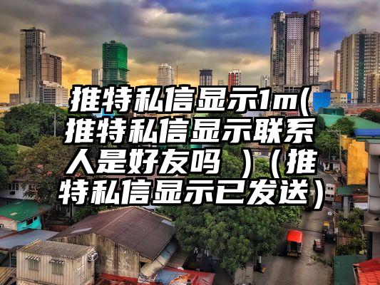 推特私信显示1m(推特私信显示联系人是好友吗 )（推特私信显示已发送）