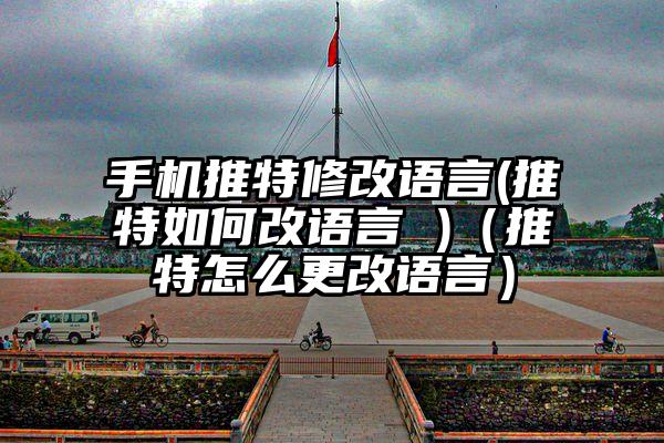 手机推特修改语言(推特如何改语言 )（推特怎么更改语言）
