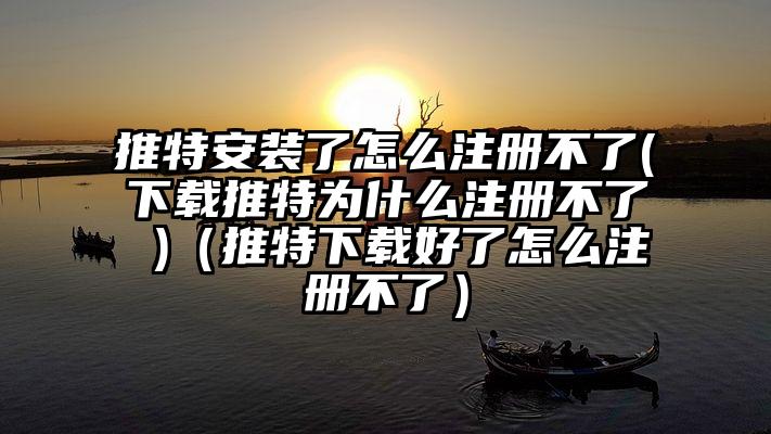 推特安装了怎么注册不了(下载推特为什么注册不了 )（推特下载好了怎么注册不了）